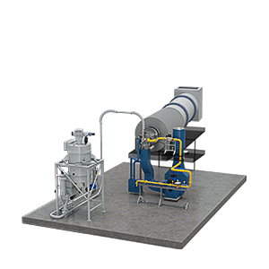 Multifuel burner system, Asphalt industry